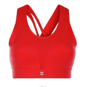 SWEATY BETTY ALL TRAIN High Impact Sports Bra in Cardinal Red 34DD